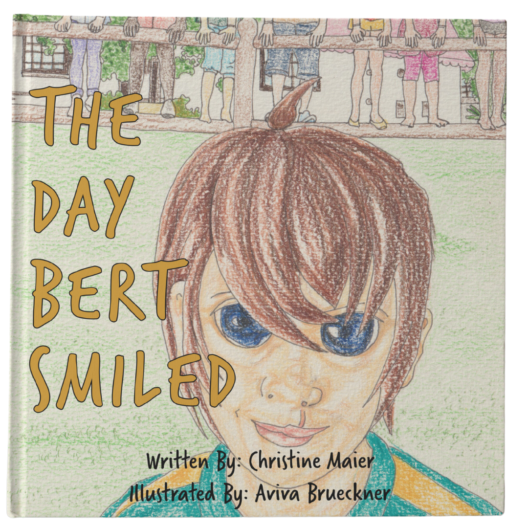 The Day Bert Smiled Book cover: A character named Bert, depicted in a lively pose with vibrant colors and intricate details.